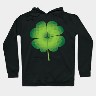 Four-Leaf Clover Low Poly Hoodie